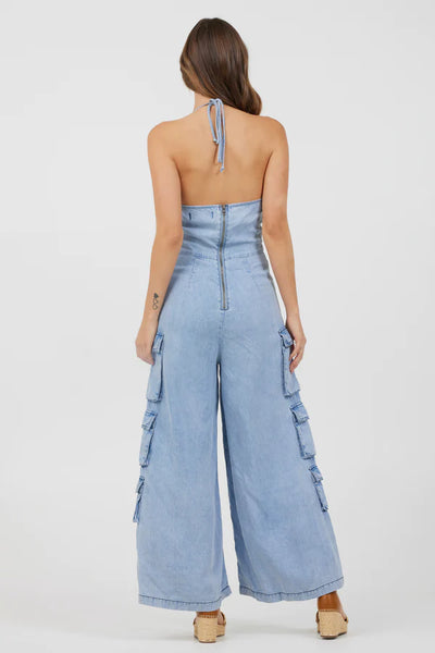 Tencel Cargo Jumpsuit