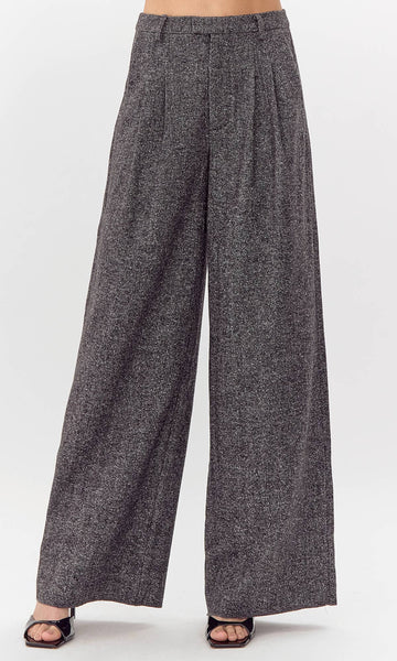 Herringbone Wide Leg Trouser