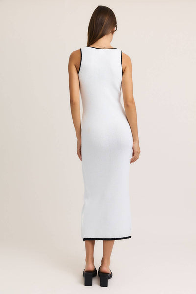 NICOLA BUTTON UP SLEEVELESS MAXI KNIT DRESS