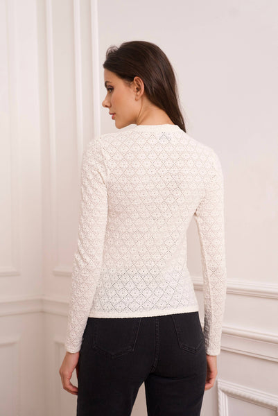 Semi-transparent lace t-shirt