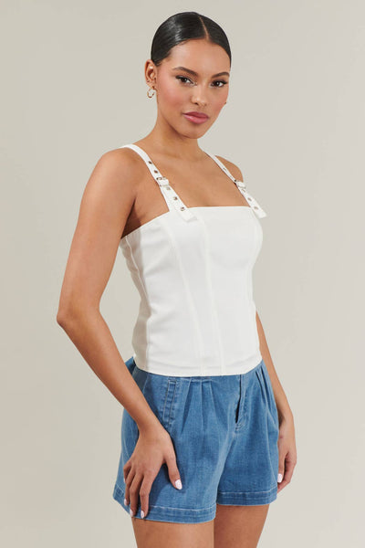 Hailee Sleeveless Bustier Top