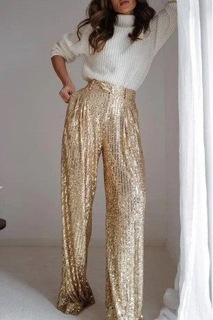 Milania Sequin WideLeg Trouser Pant