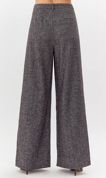 Herringbone Wide Leg Trouser