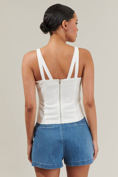 Hailee Sleeveless Bustier Top