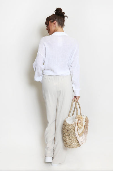 Linen Wide Leg Trouser