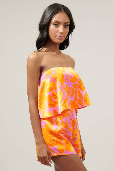 Tropicanna Strapless Romper