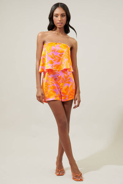 Tropicanna Strapless Romper