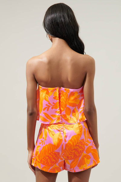 Tropicanna Strapless Romper