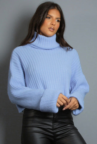 Roll Neck Crop Sweater