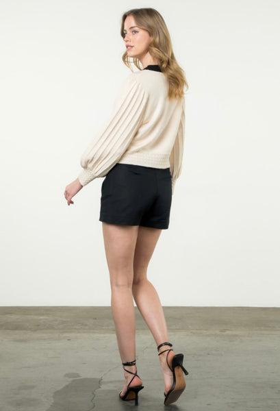 THML Cream / Black Cardigan