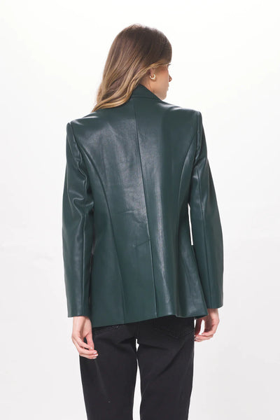 VH Forest Green Faux Leather Blazer