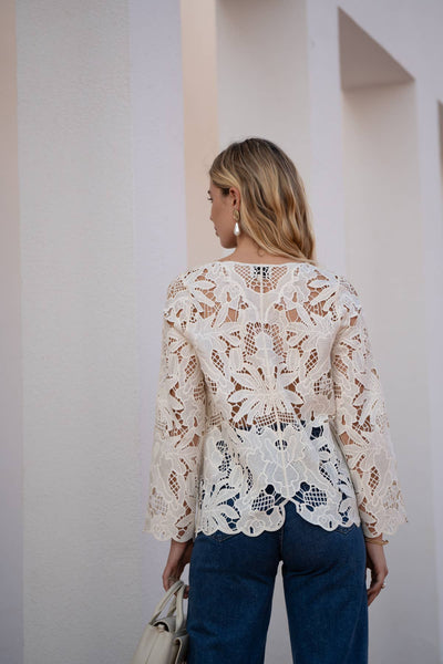 Chiara Cardigan in Macramé Lace