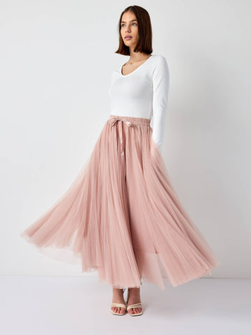 Aria tulle skirt  Old rose