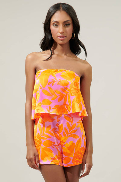 Tropicanna Strapless Romper